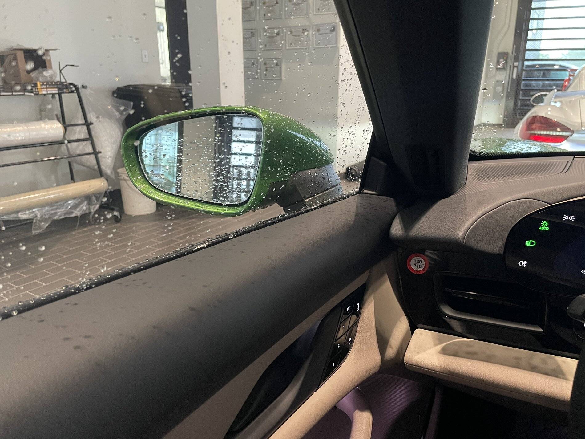 Porsche Taycan Has anyone seen/have beige interior on Mamba green Taycan? CAAE66D1-2295-46F9-AE49-952DAE69A03C