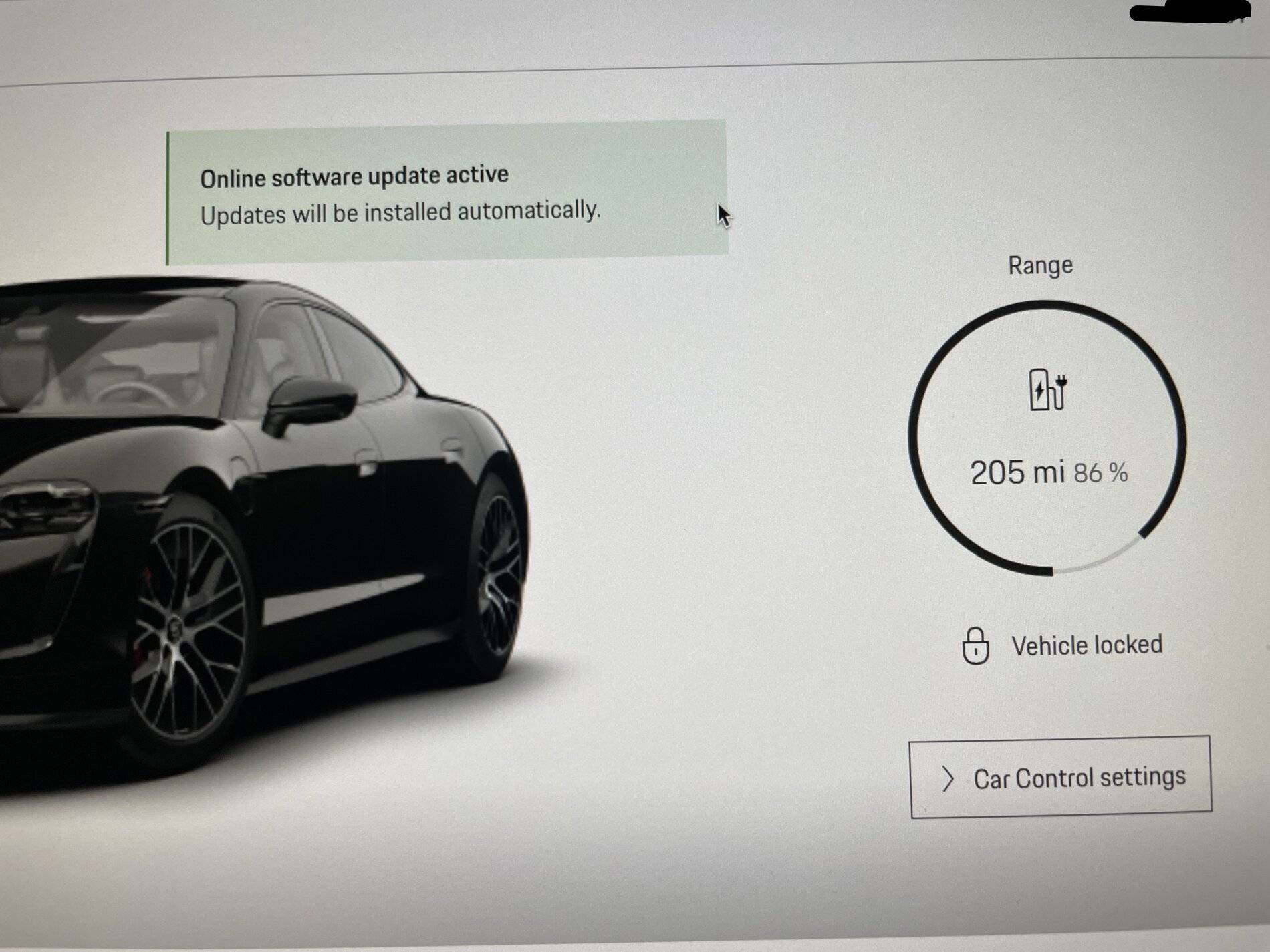Porsche Taycan Online Software Update Active - Porsche Connect Portal IMG_0557