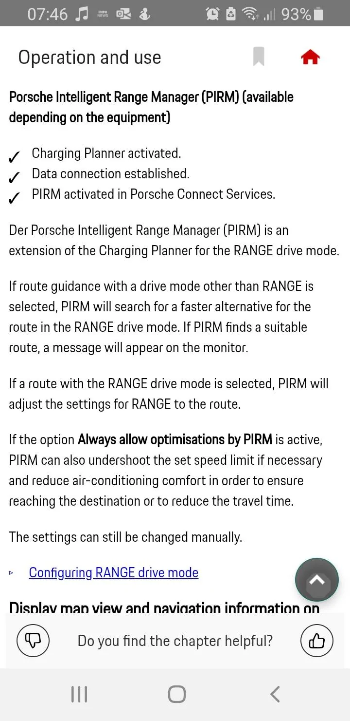 Porsche Taycan Confusion regarding navigation and self driving options Screenshot_20210531-074611_Porsche Good to kno