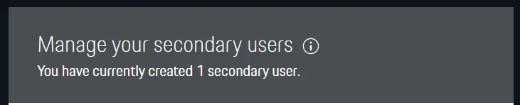 Porsche Taycan Main account showing as Secondary user? 1622633400538