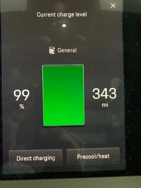 Porsche Taycan Indicated range with Performance Battery / Performance Battery Plus SoCmay24