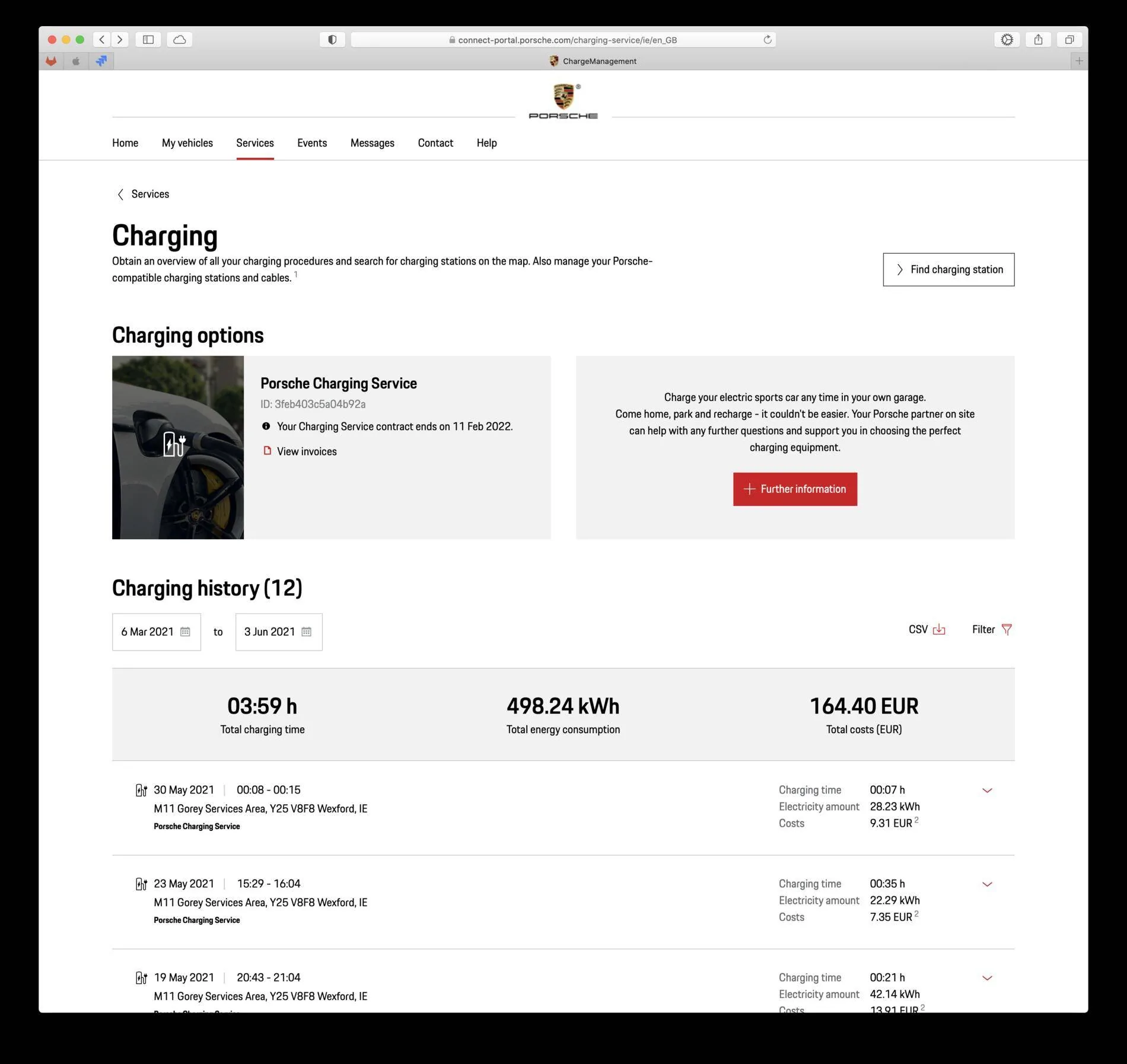 Porsche Taycan Porsche Charging Service (EU) and Billing Screenshot 2021-06-03 at 18.11.57