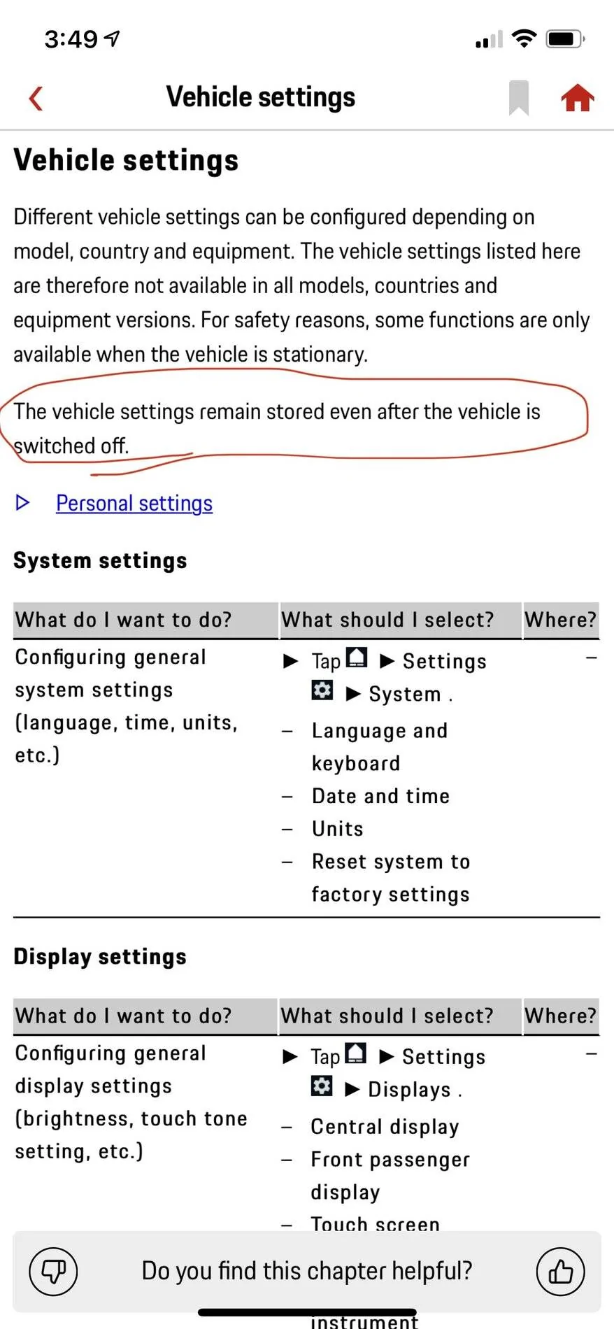 Porsche Taycan Homelink signal strength and PCM not remembering settings IMG_4084