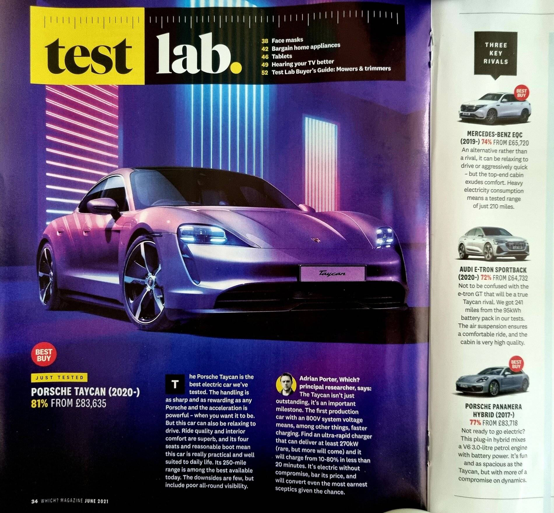 Porsche Taycan Which? Best Buy 20210611_083900