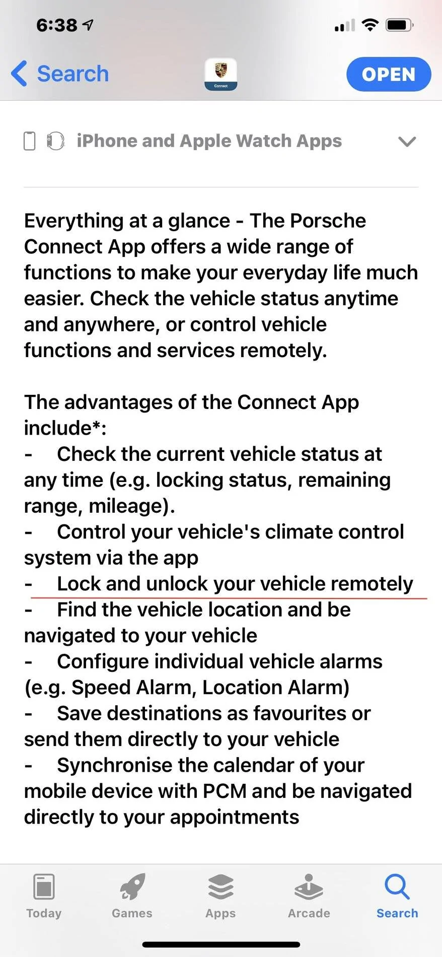 Porsche Taycan YM20 taycan , why isn’t remote unlocking available in the app as on the Ym21 ? IMG_8618