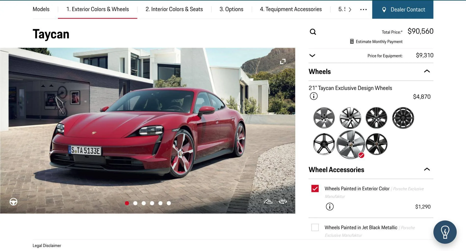 Porsche Taycan Best PTS color options for Taycan Screen Shot 2021-06-21 at 9.03.32 AM