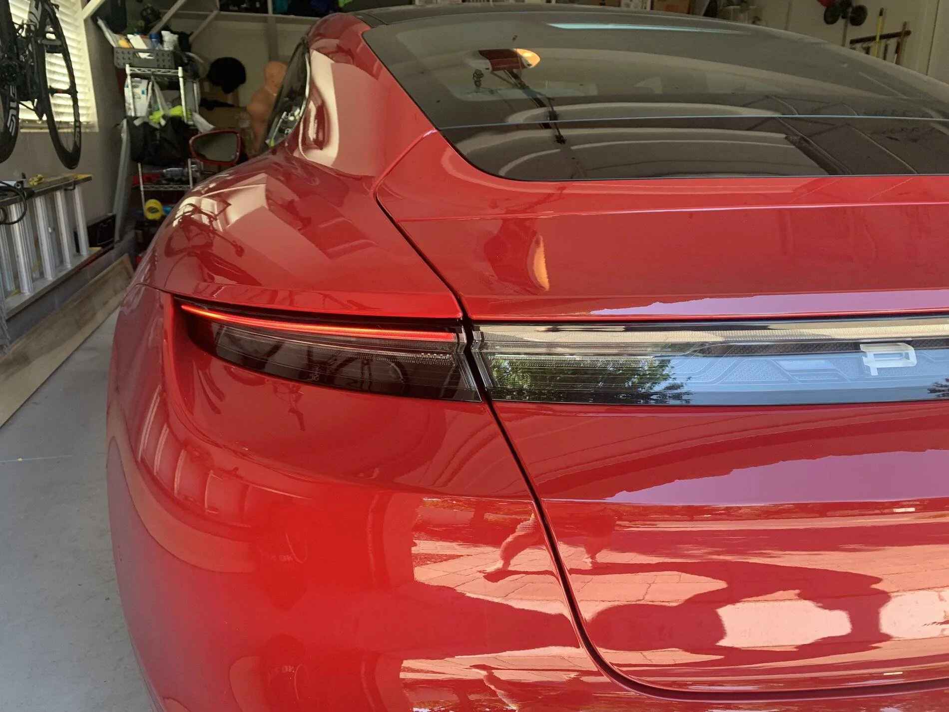 Porsche Taycan Left Rear light only on and 0.5 battery voltage drop over 4 hours.  Guess why rear light was on? DB763A04-44B6-414C-A963-EE7E13921A82