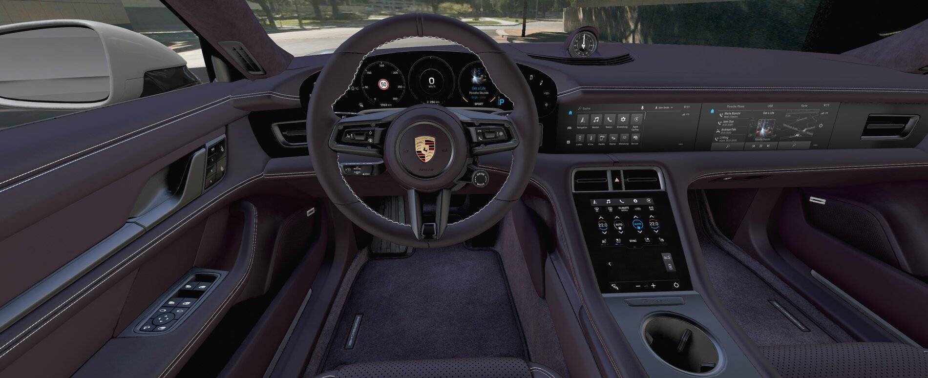 Porsche Taycan Interior colors conf3