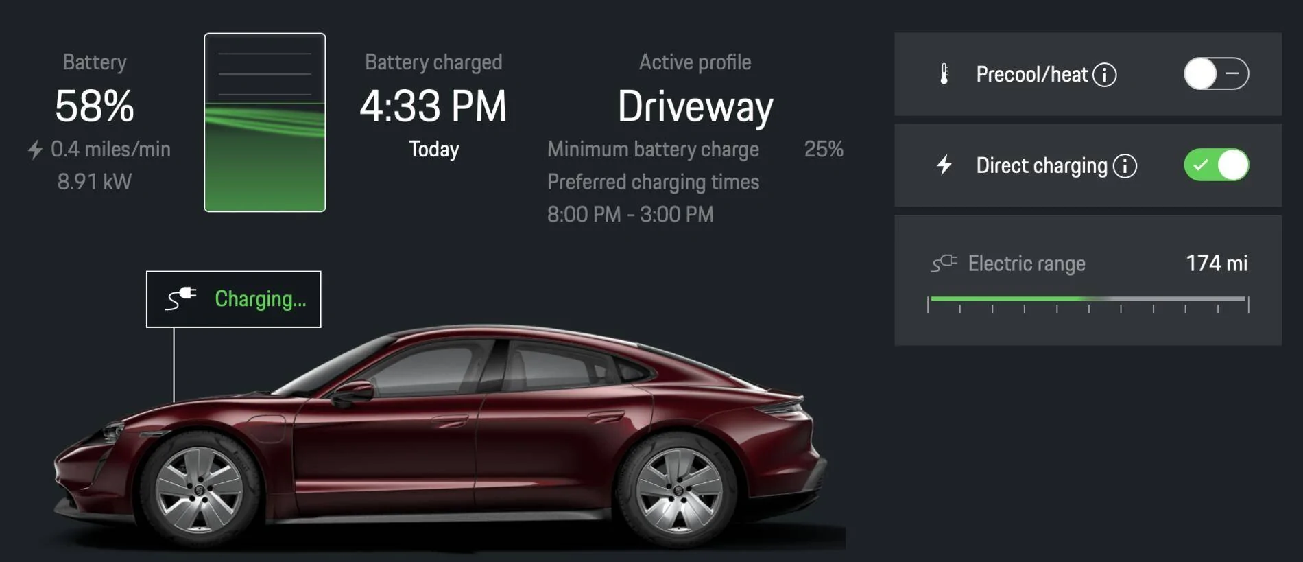 Porsche Taycan Porsche Mobile Charger Plus Speed Screen Shot 2021-06-24 at 11.45.42 AM