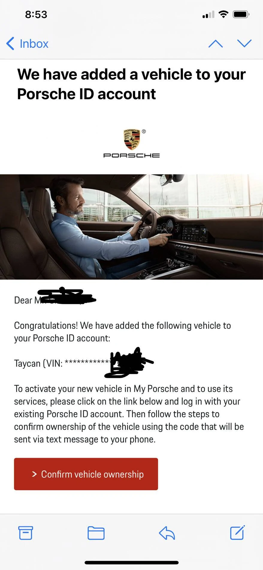 Porsche Taycan Taycan Added to Porsche ID AE8546B5-898E-4BA8-8B49-01960FE2E82D