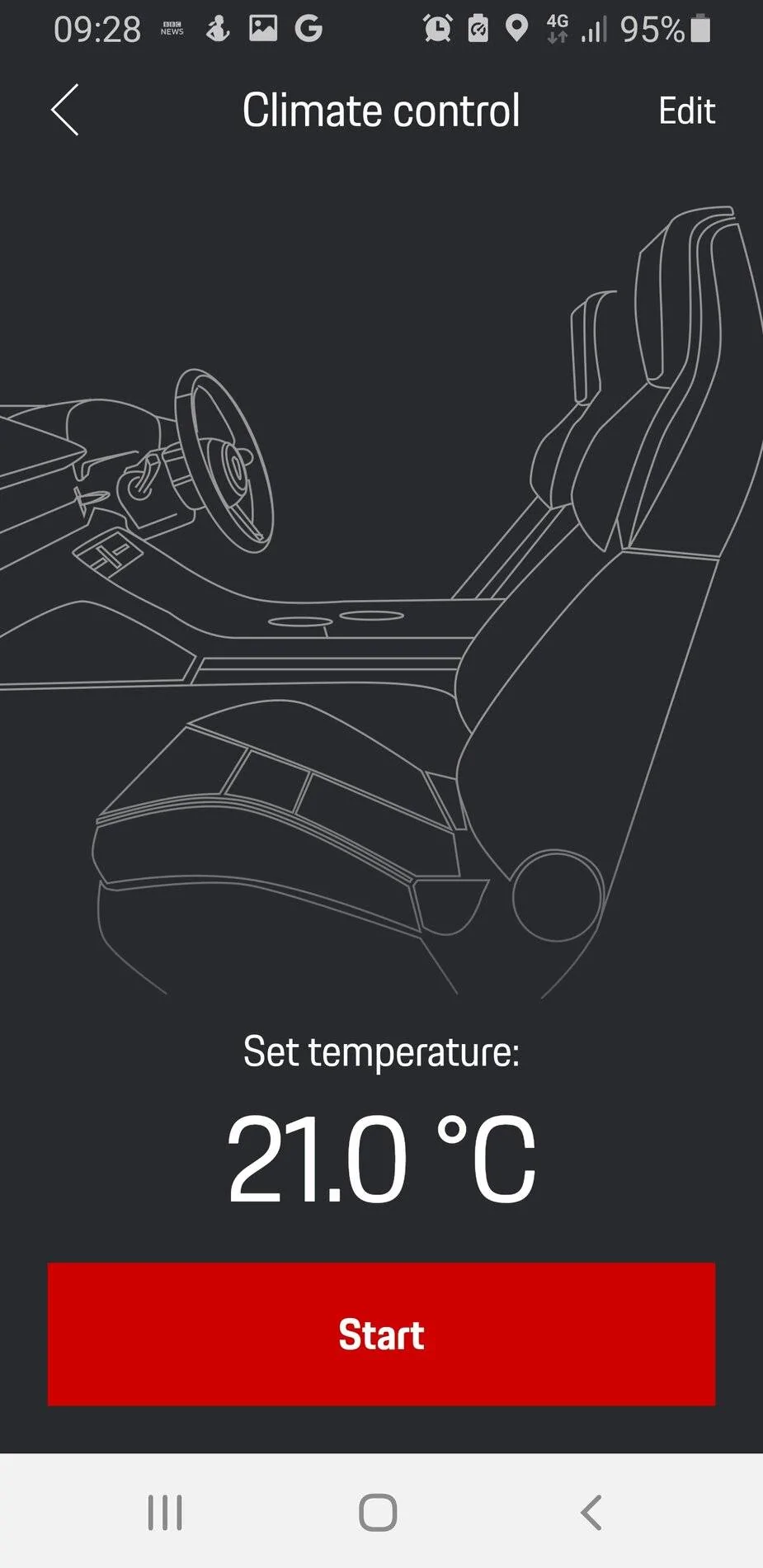 Porsche Taycan Set climate without charging Screenshot_20210627-092815_Connect
