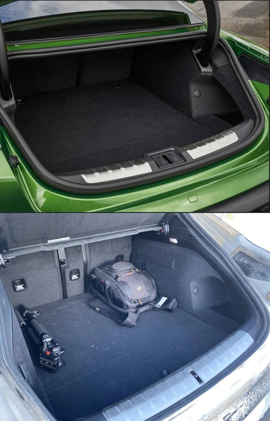 Porsche Taycan Trunk Taycan vs Cross Turismo Normal_vs_Kombi
