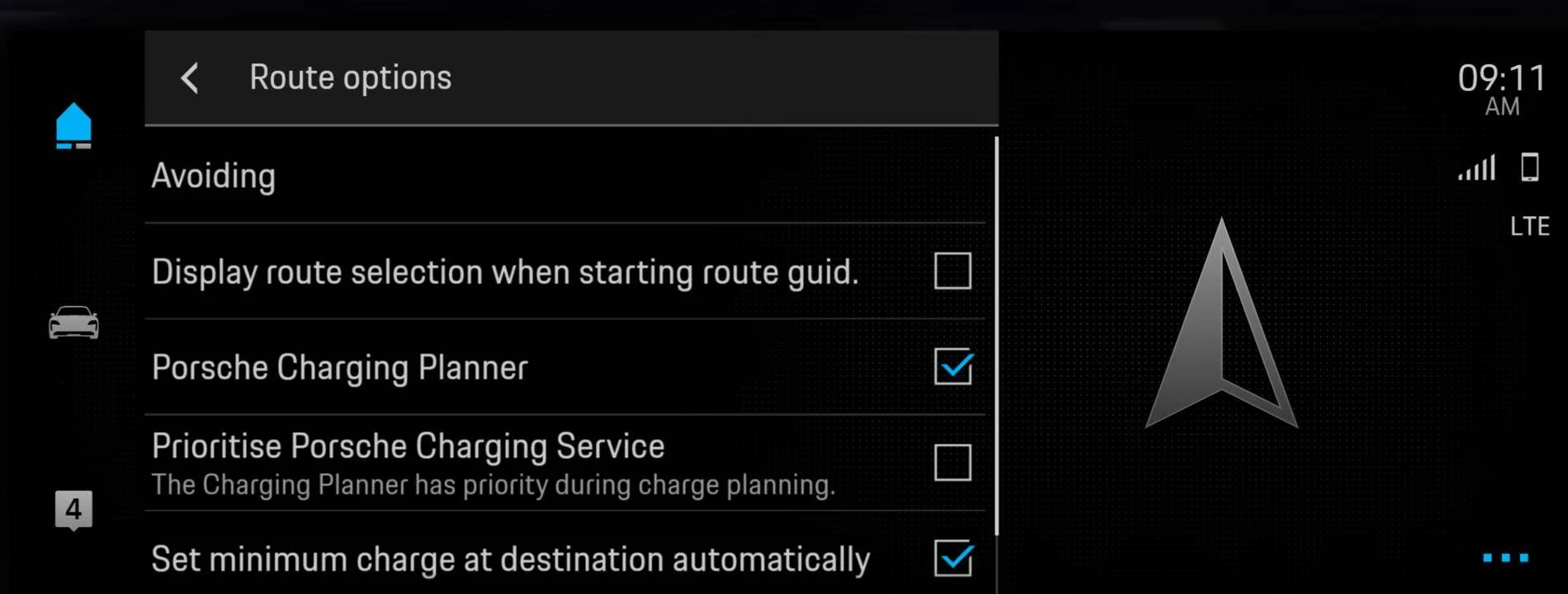 Porsche Taycan Navigation auto reroute 1625152275647