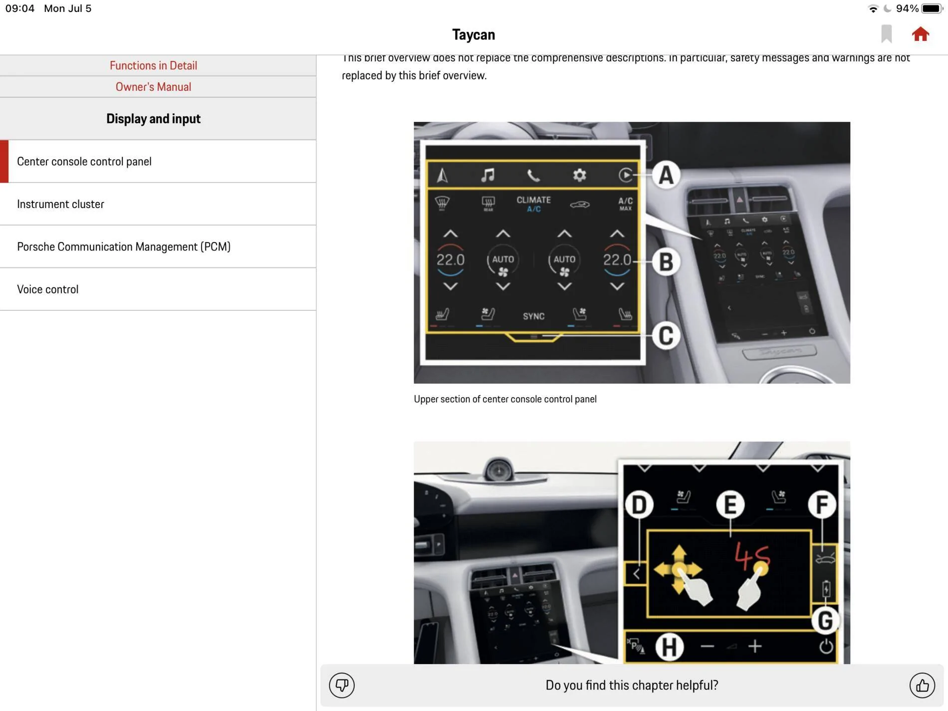 Porsche Taycan Gesture Controls 301A11E9-E177-4C3B-A587-7640A36D6112