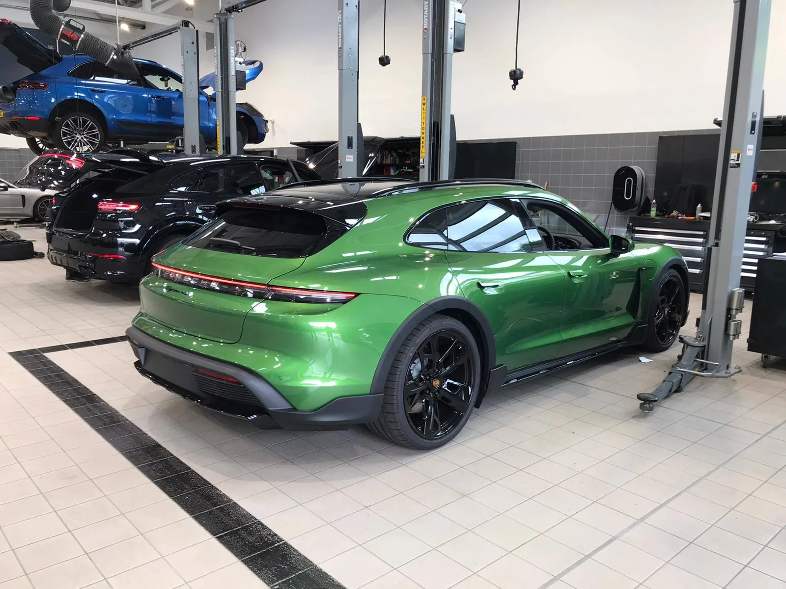 Porsche Taycan Porsche Norwich Showroom has Mamba Green CT 8FB90321-BCD8-4400-84B2-1B46312C4769
