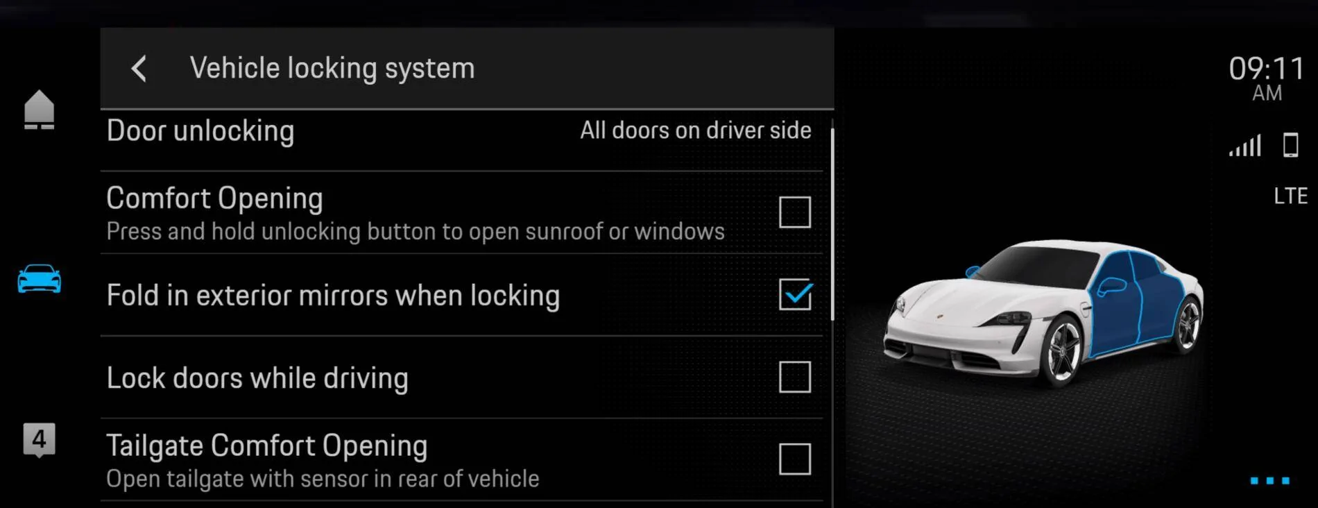Porsche Taycan Using keys to close windows 1626332896334