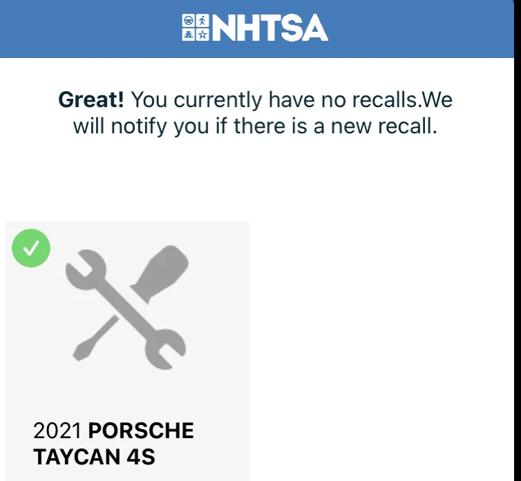 Porsche Taycan Recall Update Screenshot 2021-07-15 at 12.45.39 PM