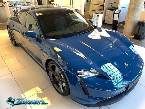 Porsche Taycan 2022 Turbo build with PTS 2021 Taycan Neptune Blue 1