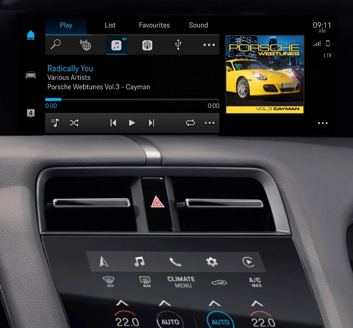 Porsche Taycan Porsche connect apple music not showing in car, only working via Apple carplay? And still no android carplay? 20210724_080041