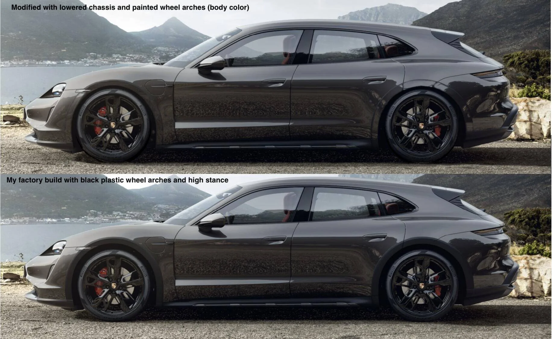 Porsche Taycan Delivery! Cross Turismo 4S in Crayon/Crayon with CT design wheels - Just collected CT4S Comparo