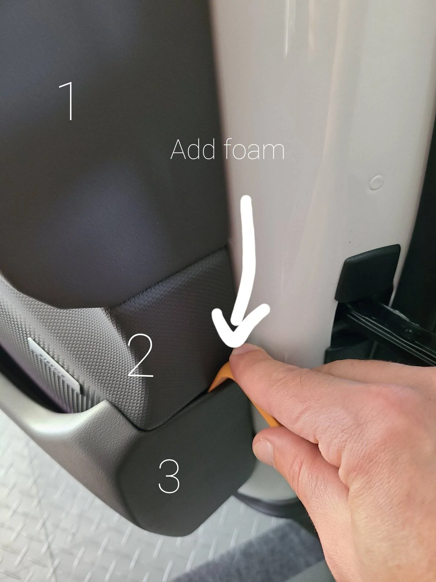 Porsche Taycan How I fixed the door rattles 20210724_133826