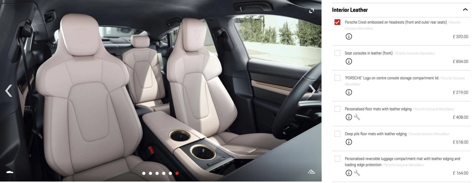 Porsche Taycan 2022 Turbo configuration Screenshot 2021-07-25 at 08.07.18