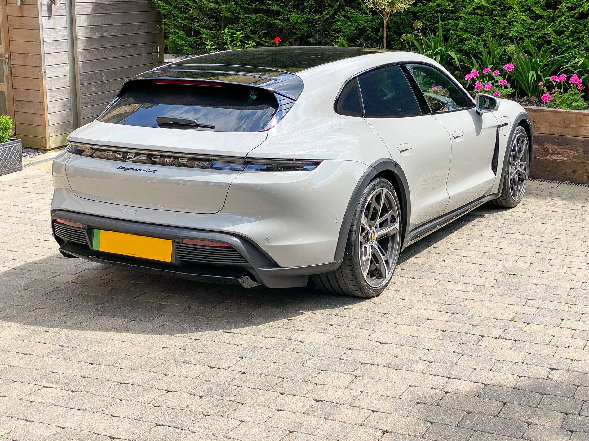 Porsche Taycan Delivery! Cross Turismo 4S in Crayon/Crayon with CT design wheels - Just collected low3