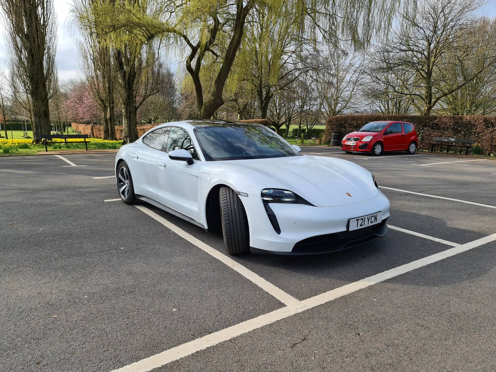 Porsche Taycan White Colour Range Comparison 20210320_151236