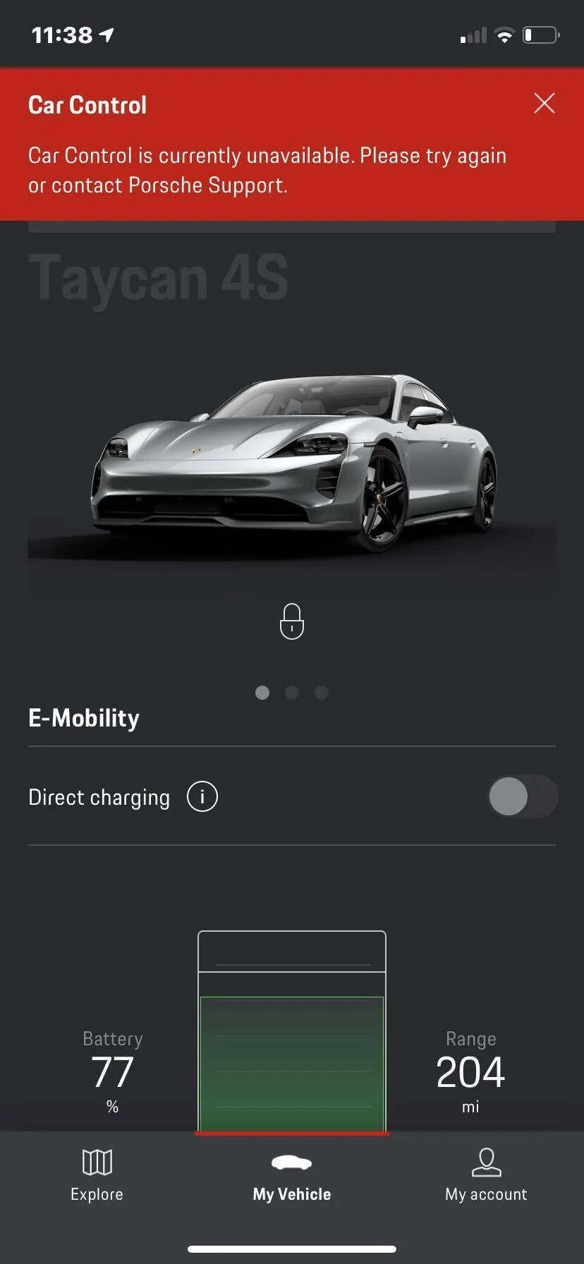 Porsche Taycan Connect App issues - Car control 9A8D42AE-0F75-4E1D-B375-C12C538BF4A0