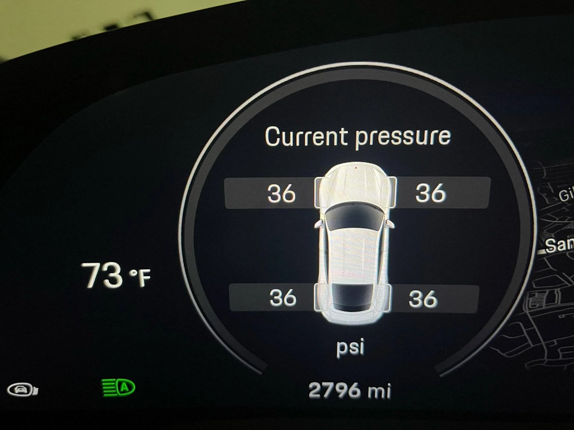 Porsche Taycan Ideal Tire Pressure for 2021 Taycan Turbo S thr