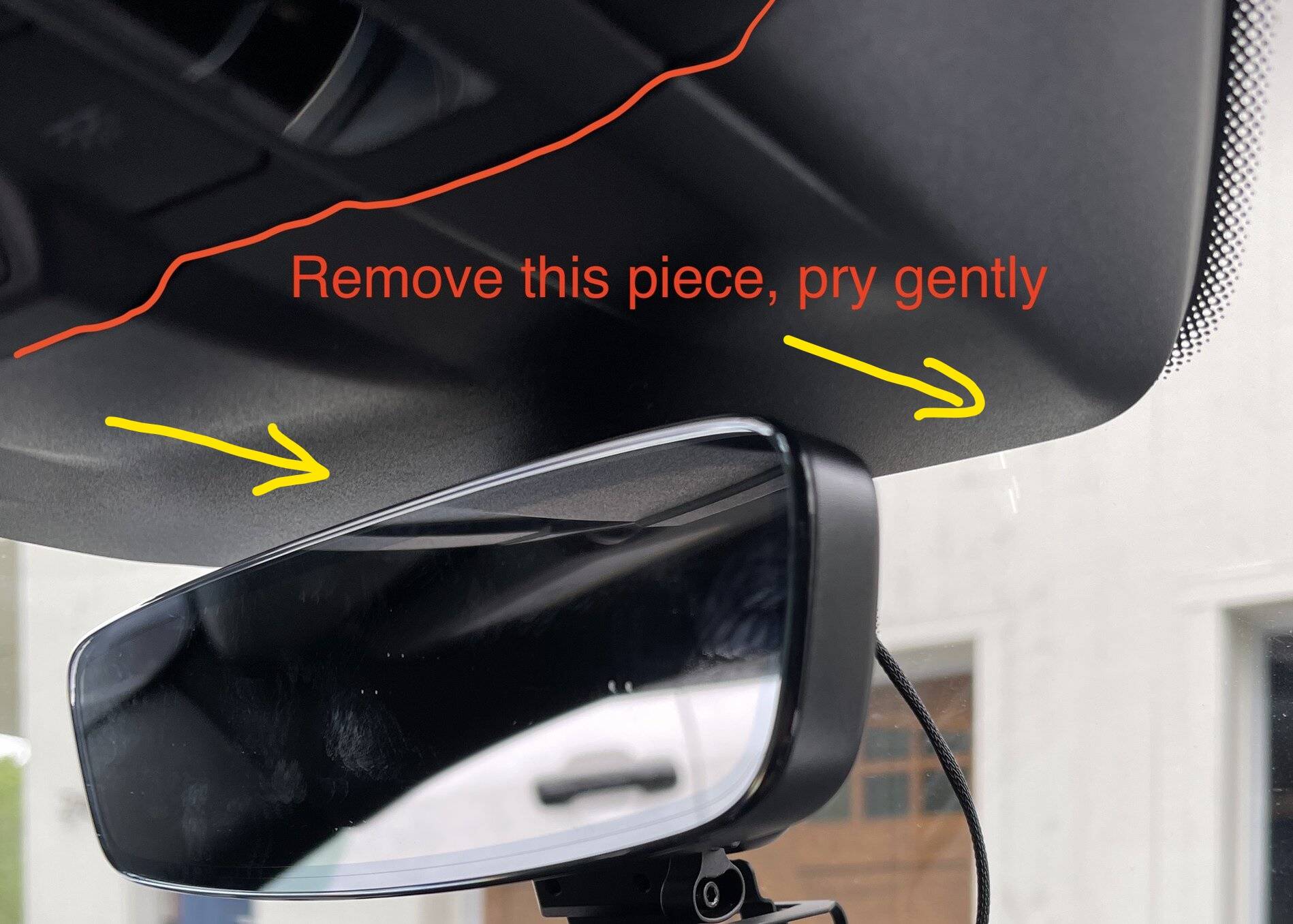 Porsche Taycan MirrorTap / Blendmount install for Uniden R7, with pics! step 1_LI
