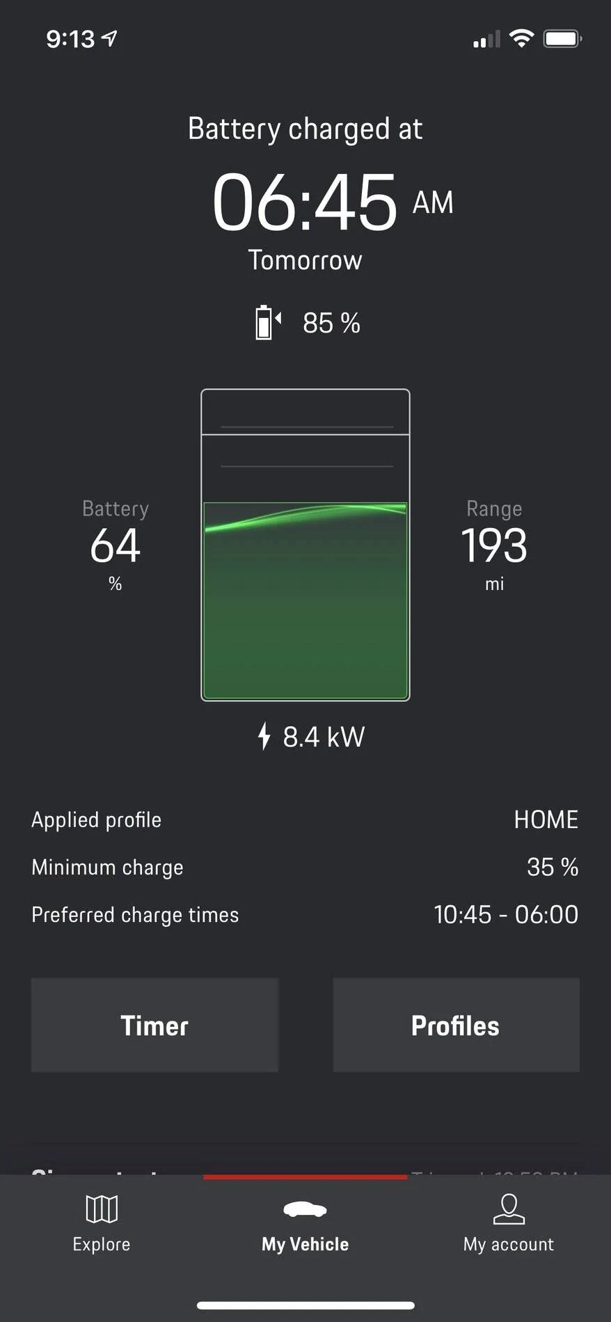 Porsche Taycan Car starting charging before the preferred charge time 28C074D1-39CA-497E-A9E8-030C989CB918
