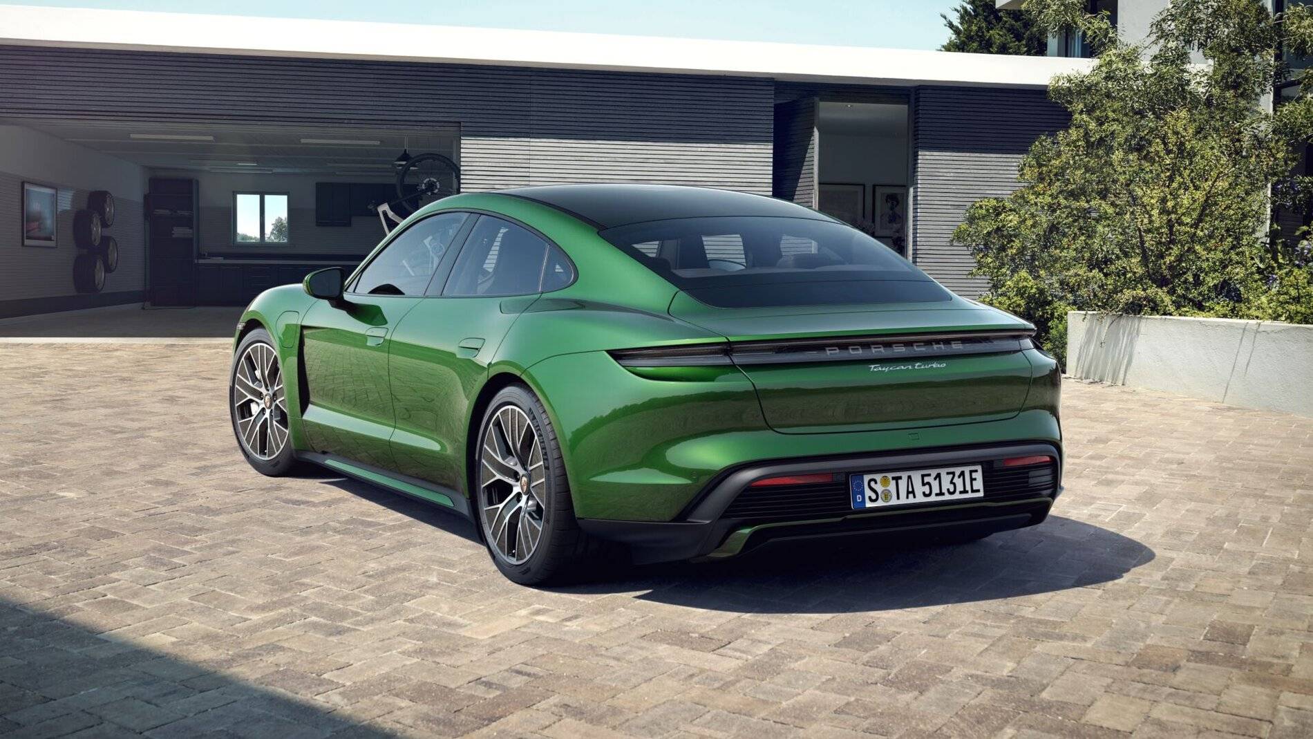 Porsche Taycan Almost-New 2021 Mamba Green Taycan Turbo - <500 miles, 10% off MSRP 2