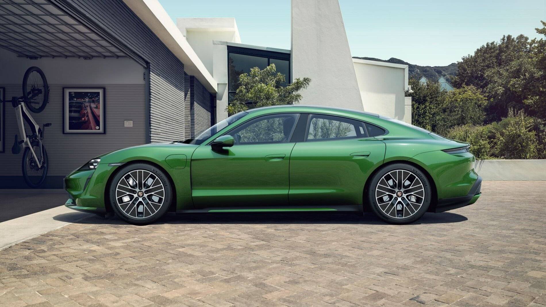 Porsche Taycan Almost-New 2021 Mamba Green Taycan Turbo - <500 miles, 10% off MSRP 3