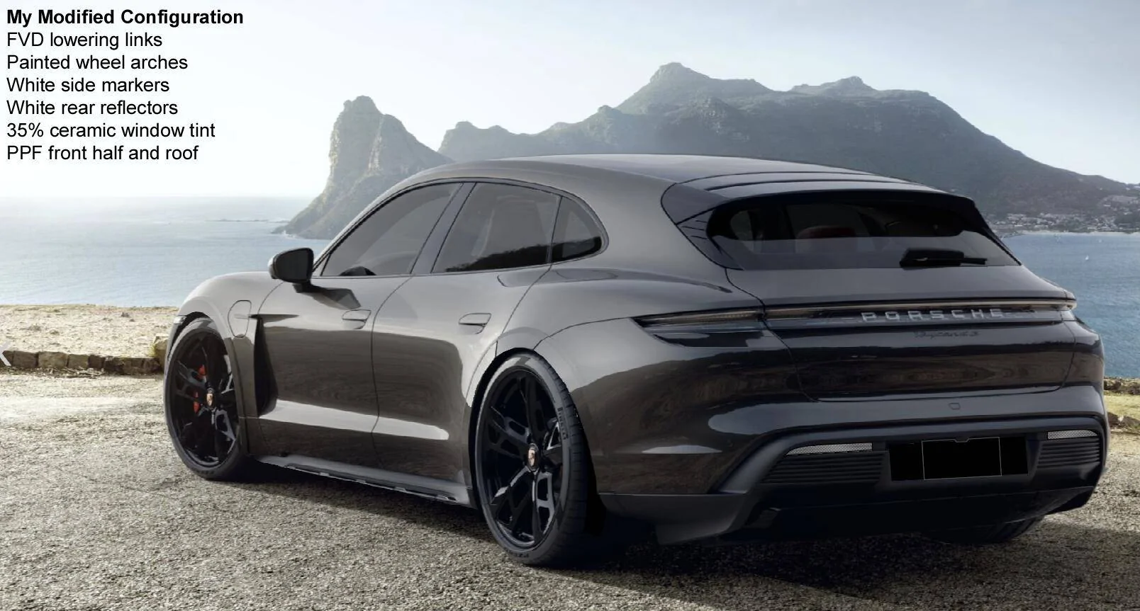 Porsche Taycan Retrofit Black Gloss Wheel Arch Trim To CT4? MYBUILD modded_improved