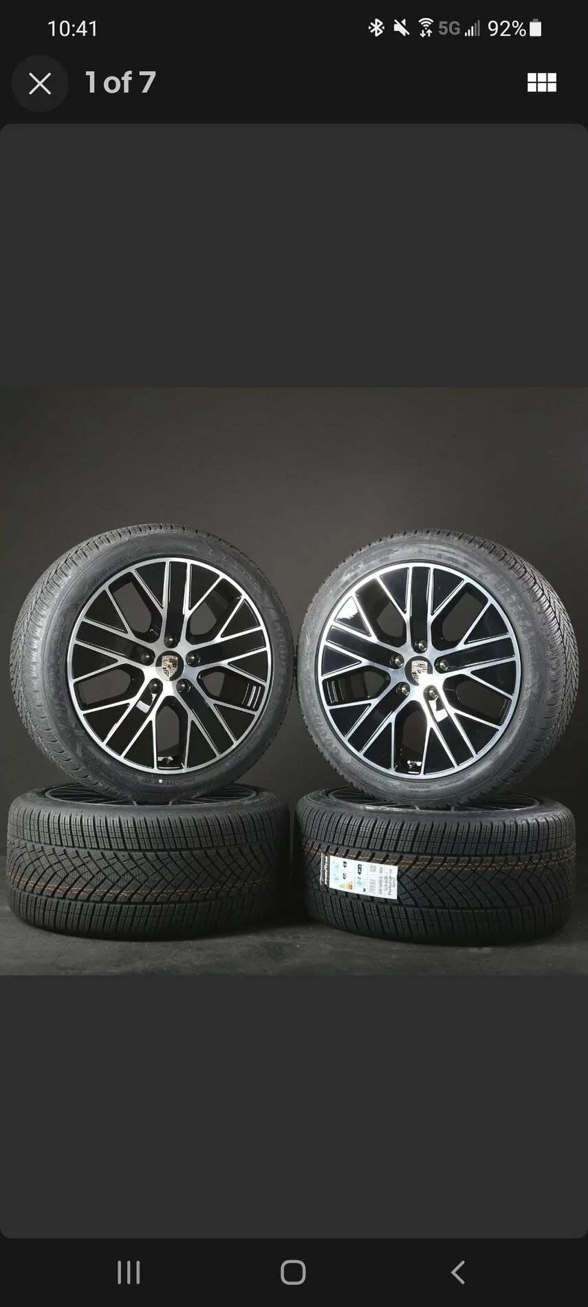 Porsche Taycan Has anyone powder coated their wheels black? Screenshot_20210807-224121_eBay