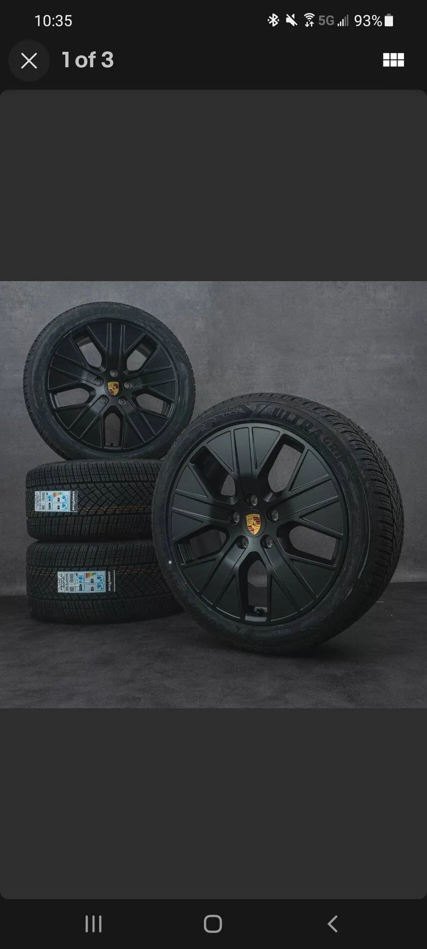 Porsche Taycan Has anyone powder coated their wheels black? Screenshot_20210807-223527_eBay