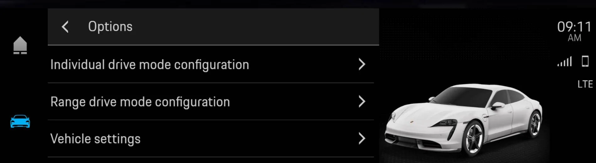 Porsche Taycan Range drive mode configuration option missing 1628587246660