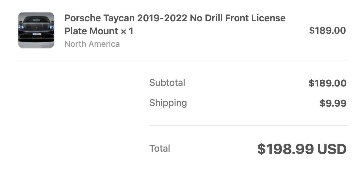 Porsche Taycan Front Plate Solutions Screen Shot 2021-08-10 at 3.19.55 PM