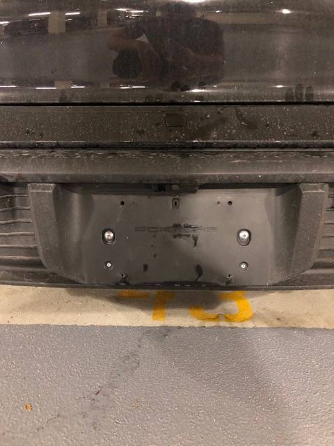 Porsche Taycan 'Monkey Butt' rear plate holder - better options? rear plat