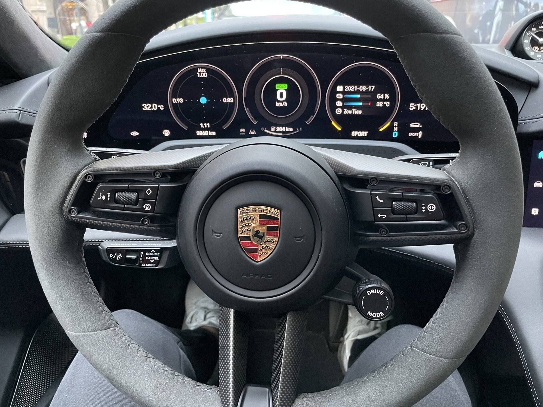 Porsche Taycan Heated steering wheel with carbon trim, anyone? A585089D-E080-4102-872B-F5E7F91CE4DD