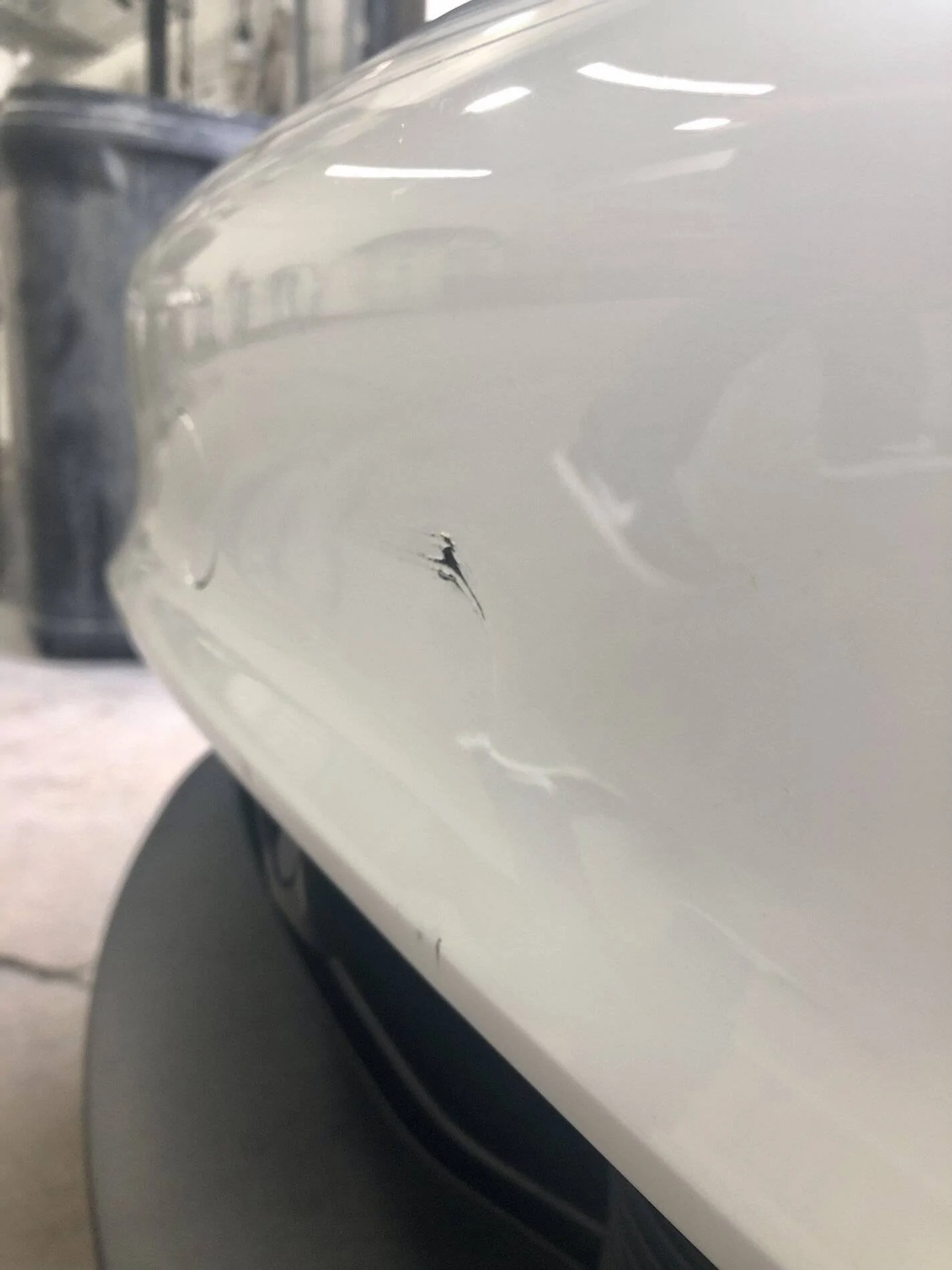 Porsche Taycan Front Bumper Damage IMG_0056