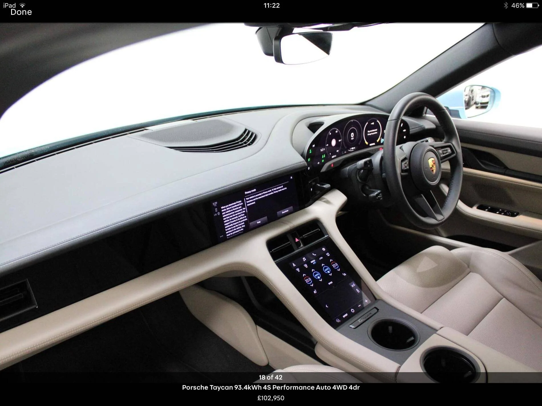 Porsche Taycan Different dash styles? IMG_0332