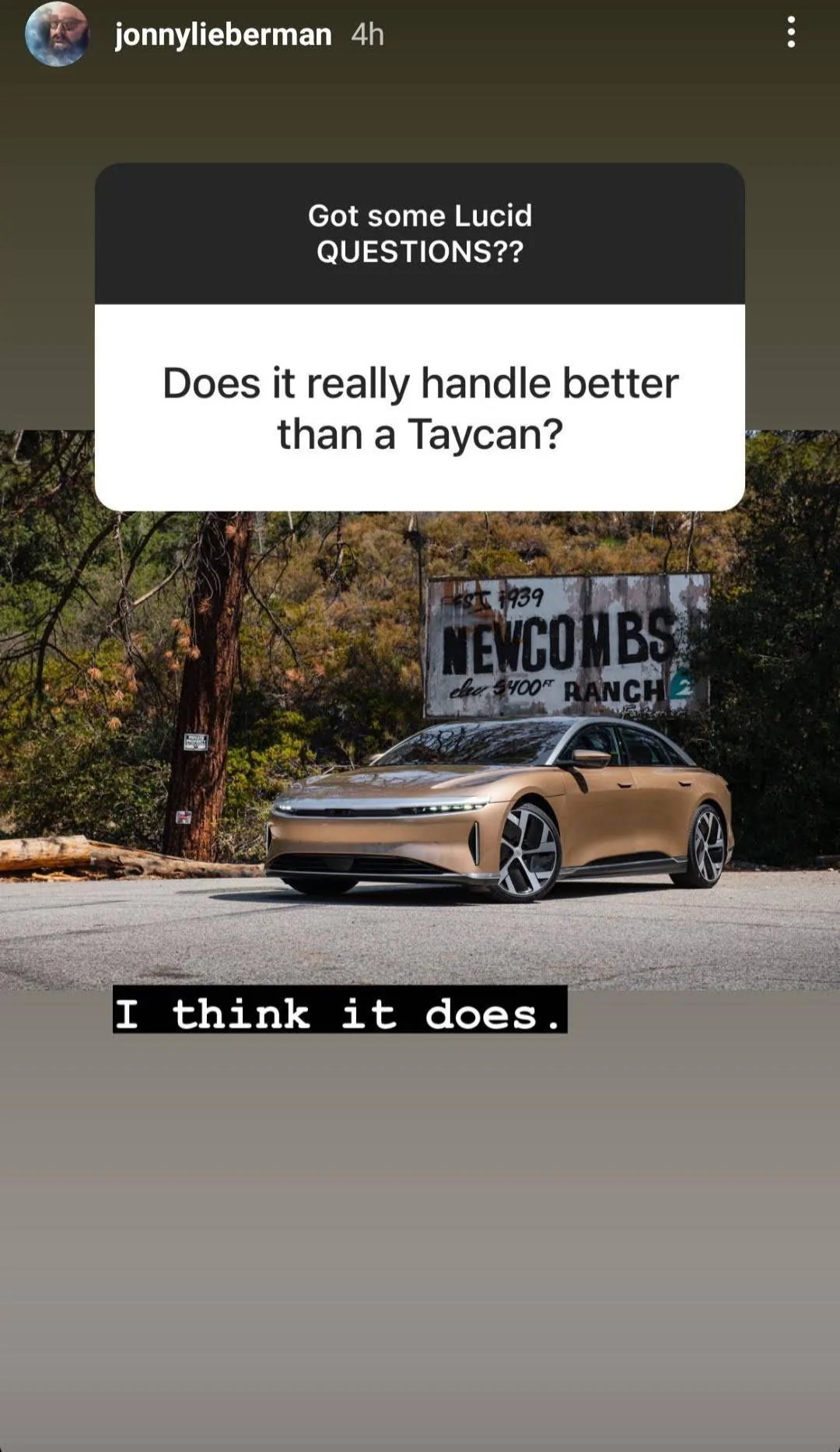 Porsche Taycan MT review of Lucid. Better than Taycan? Screenshot_20210825-173918_Instagram