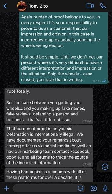 Porsche Taycan WARNING: DO NOT BUY ZITO WHEELS - Scammed by Tony image_5_114e2b1aa516342e2ca47f3295ffac51681c79ee