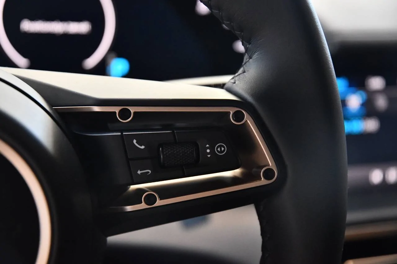 Porsche Taycan Neodyme og standard (black) interior accents.. DSC_3190