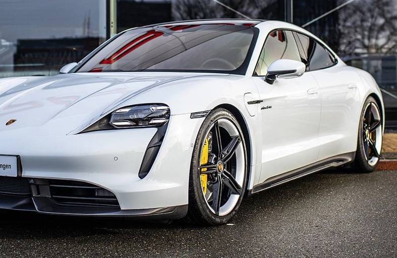 Porsche Taycan Suspension sure seems high. Front no 5