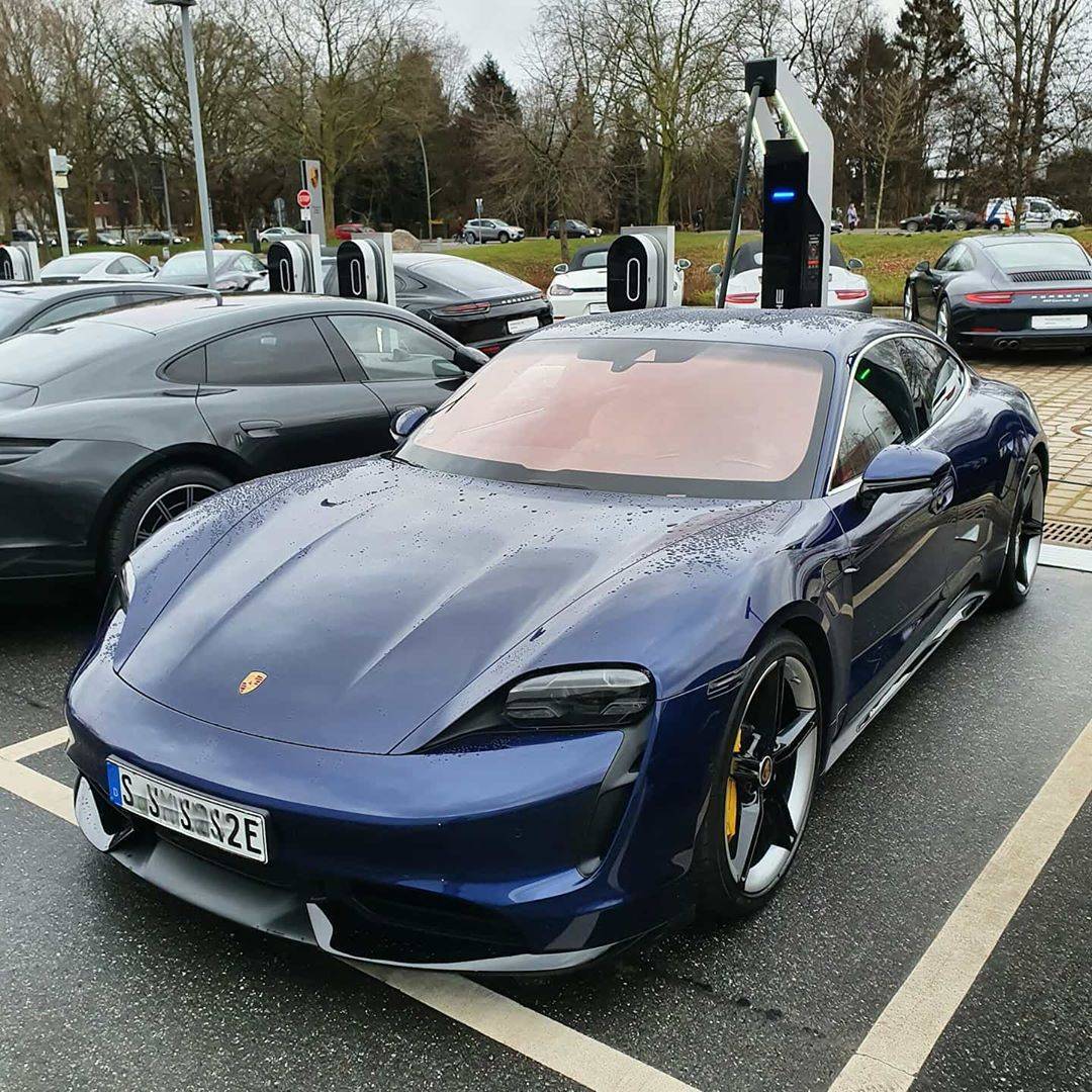 Porsche Taycan GENTIAN BLUE Taycan Club Beautiful Gentian Blue Porsche Taycan Turbo