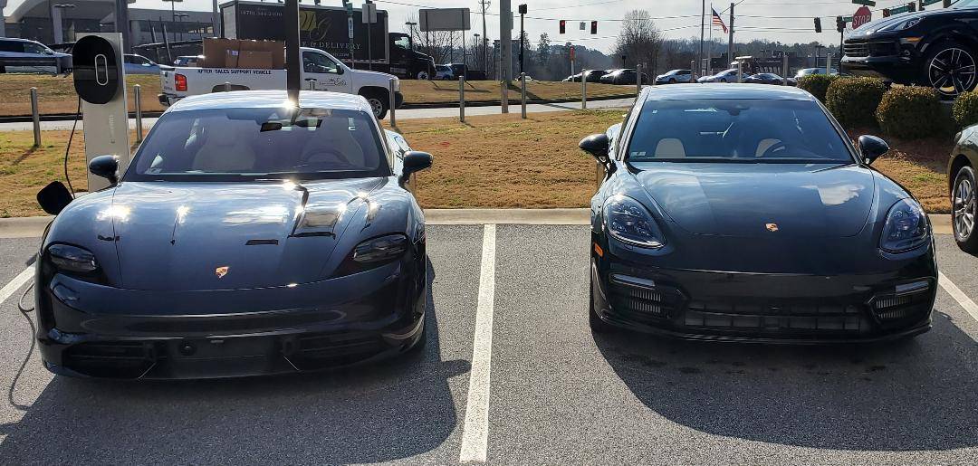 Porsche Taycan Is Your Dealer Showing You The Love? TaycanPanameraFront