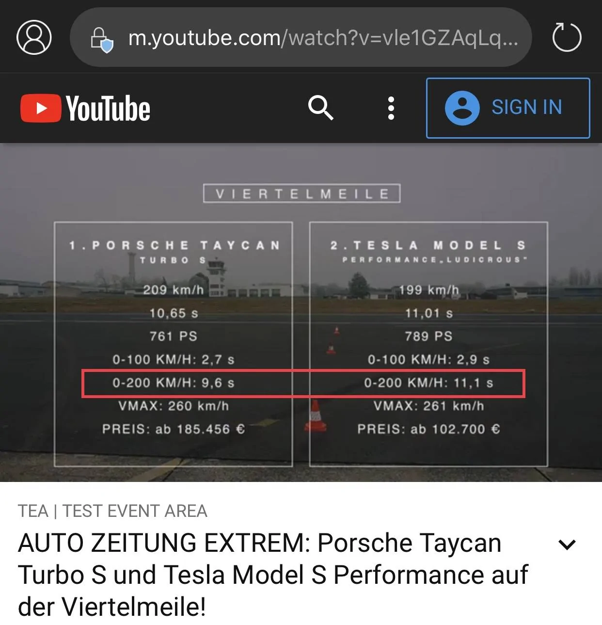 Porsche Taycan Drag race: Turbo S vs Model S E32DEE54-D7BA-443A-A42B-503D6B7CB06E
